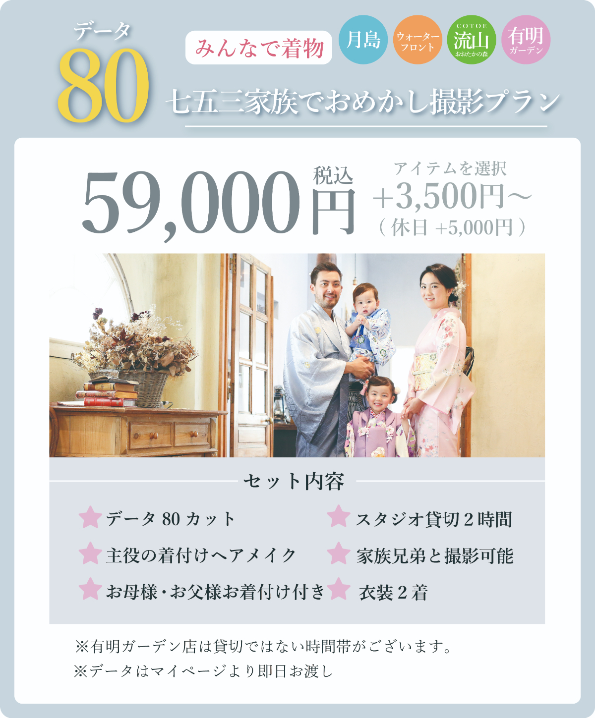 家族でおめかし80プラン